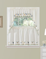 Qty 5 Renaissance Home Fash by Belle Maison Whisper Valance Satin with Bead 